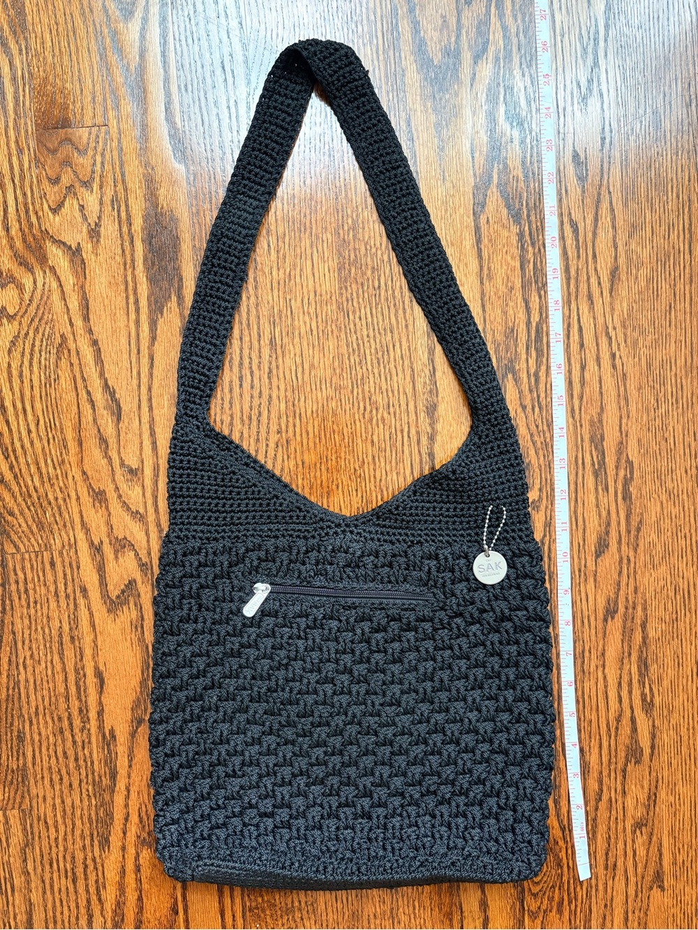 The Sak Original Black Crochet Shoulder Bag Hobo Y2K